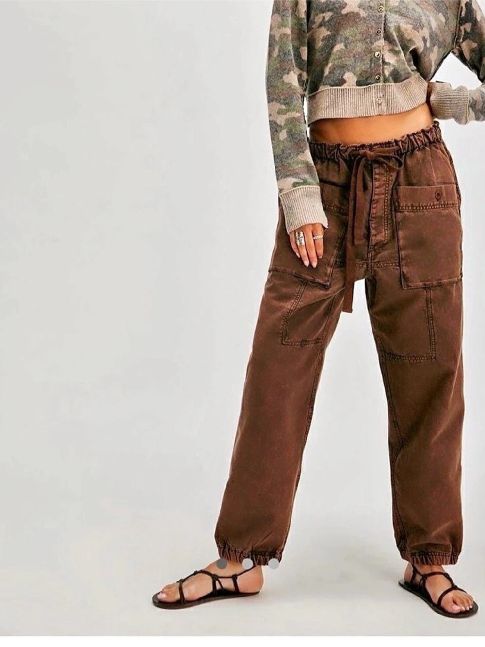 Free People Platoon Cargo Pants Brown XS